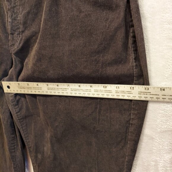 Eddie Bauer Womans 16 black Dark corduroy pants Curvy Fit bootcut Rise 10.5 - Picture 4 of 16